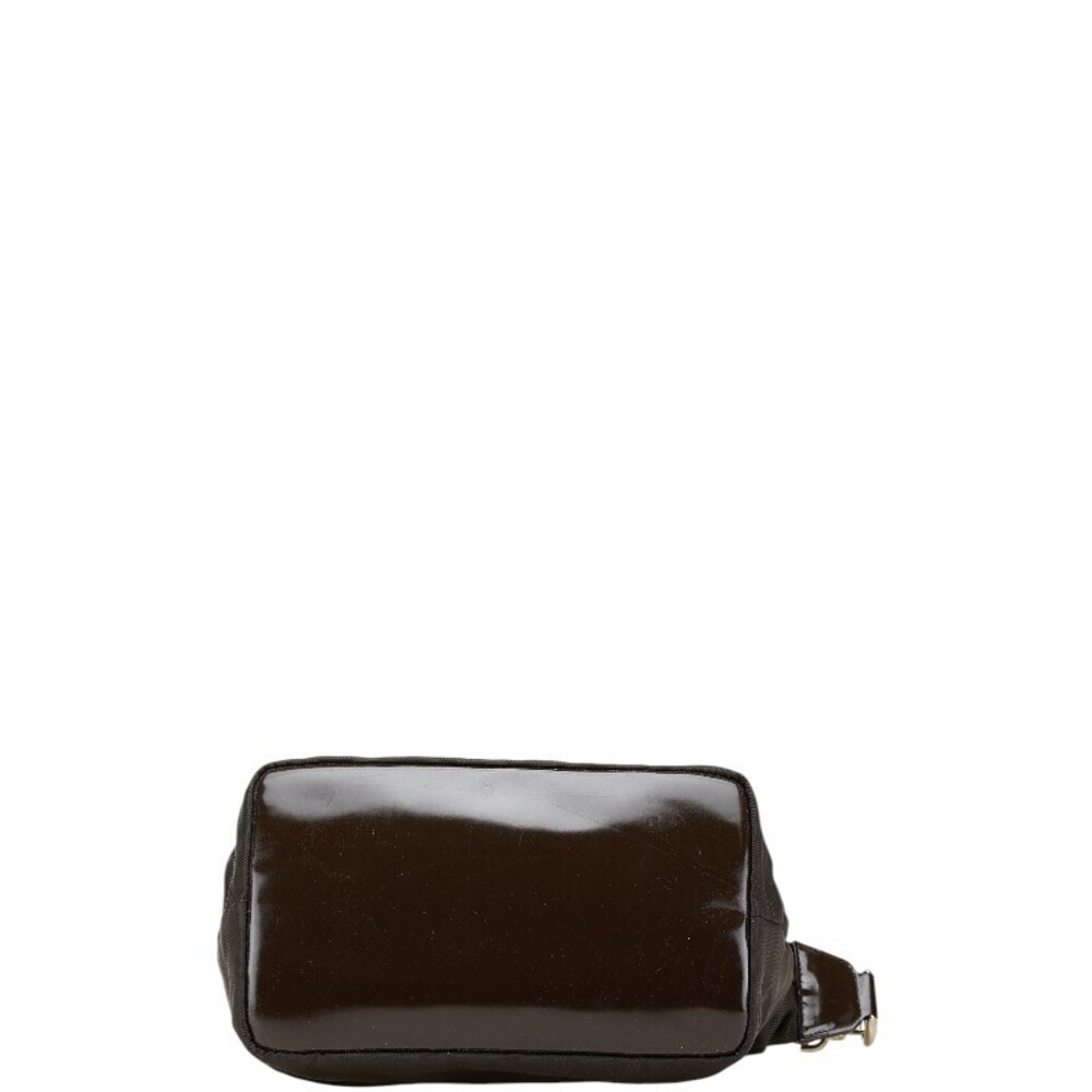 Gucci Top Handle Brown 2way Nylon Leather Bamboo Handbag - Picture 3 of 9